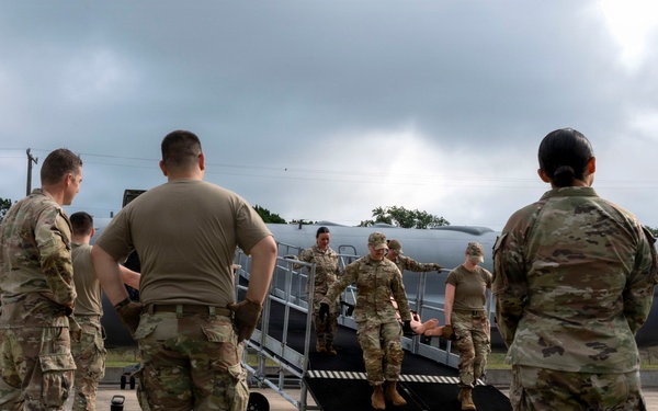 Airman train for patient transport operations