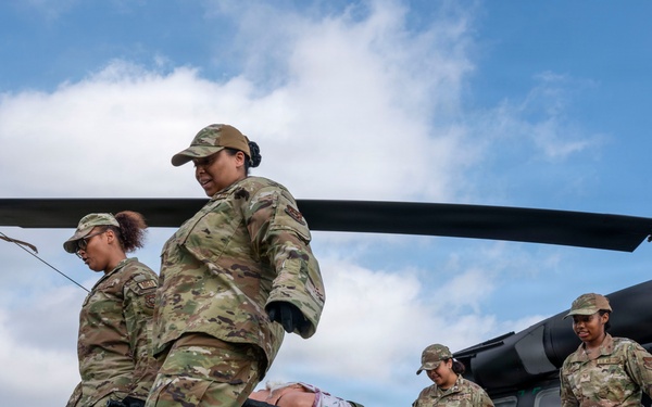 Airman train for patient transport operations