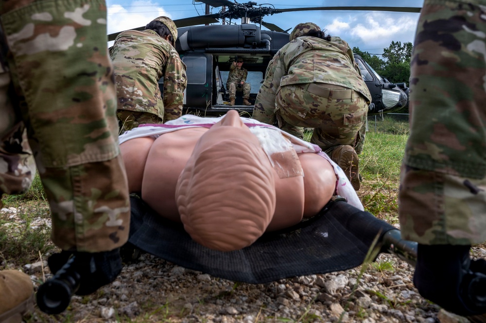 Airman train for patient transport operations