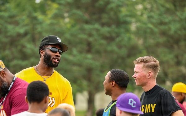 Fort Lee hosts Washington Commanders’ Odafe Oweh ProCamp for military children