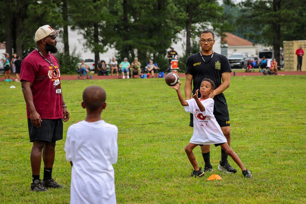 Fort Lee hosts Washington Commanders’ Odafe Oweh ProCamp for military children