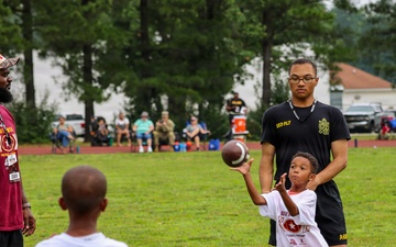 Fort Lee hosts Washington Commanders’ Odafe Oweh ProCamp for military children