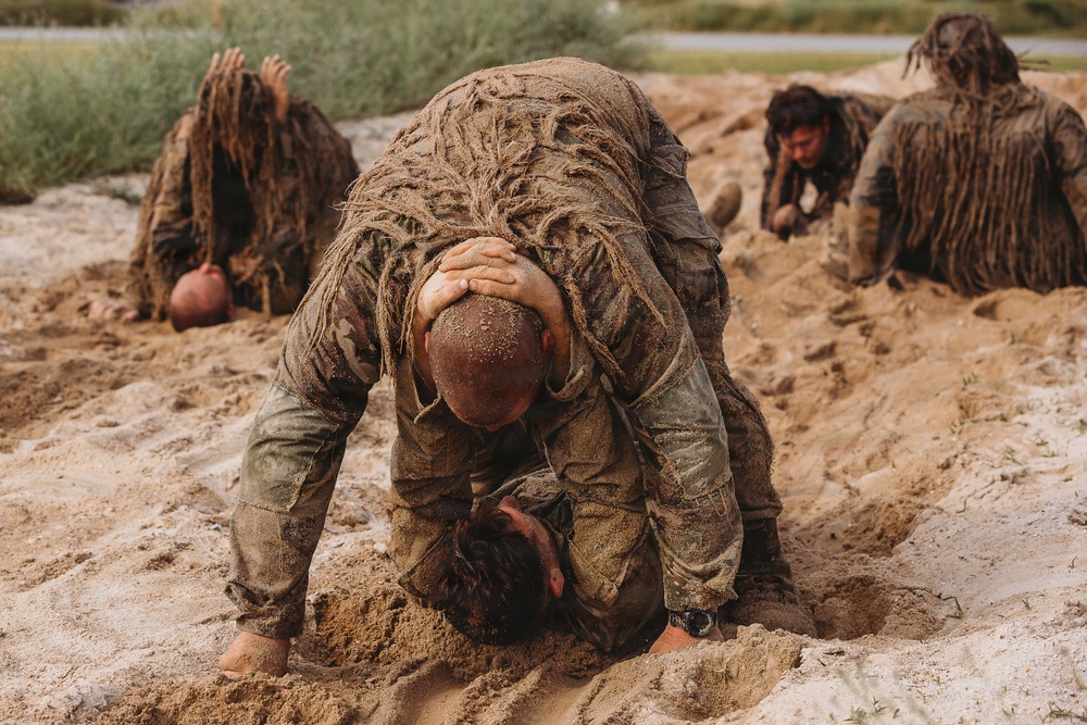 1-112th Infantry Recon squads conduct ‘ghillie wash’ training event