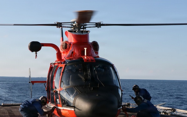 Coast Guard Cutter Bear returns home following a counter-narcotic patrol in the Eastern Pacific Ocean