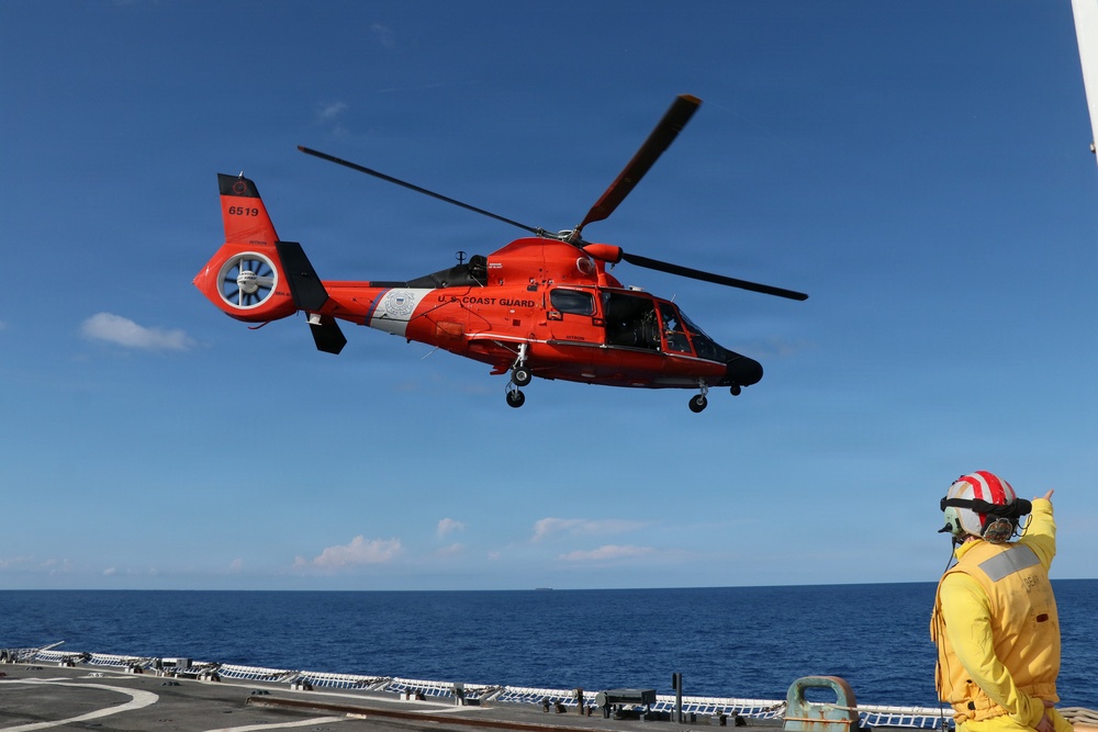 Coast Guard Cutter Bear returns home following a counter-narcotic patrol in the Eastern Pacific Ocean