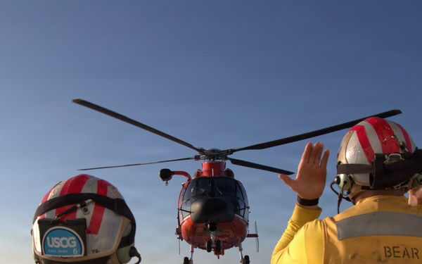 Coast Guard Cutter Bear returns home following a counter-narcotic patrol in the Eastern Pacific Ocean