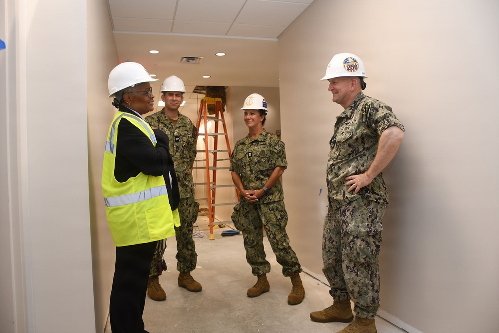 Rear Adm. Faehnle Tours New NSF Dahlgren Navy Inn as Opening Nears