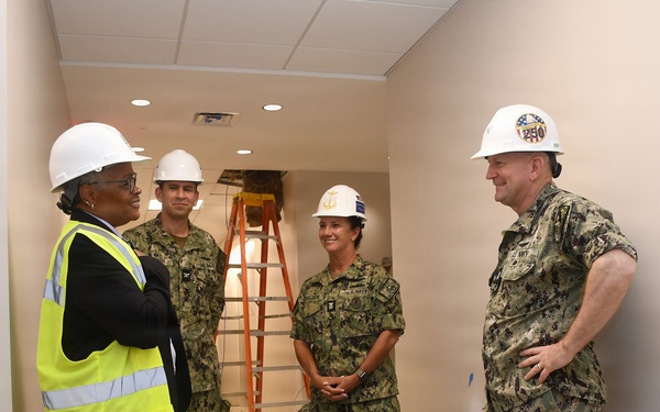 Rear Adm. Faehnle Tours New NSF Dahlgren Navy Inn as Opening Nears