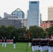 The Commandant, Gen. Eric M. Smith hosts First Sea Lord Commandant General Sir Gwyn Jenkins at a Sunset Parade
