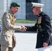 The Commandant, Gen. Eric M. Smith hosts First Sea Lord Commandant General Sir Gwyn Jenkins at a Sunset Parade