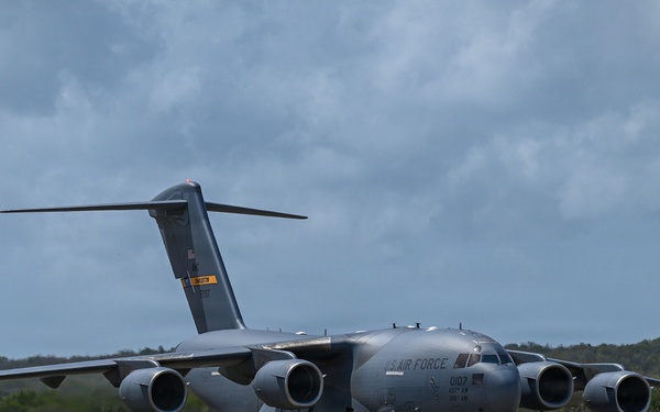 Joint Base Charleston C-17 lands in Puerto Rico in support of Venezuela