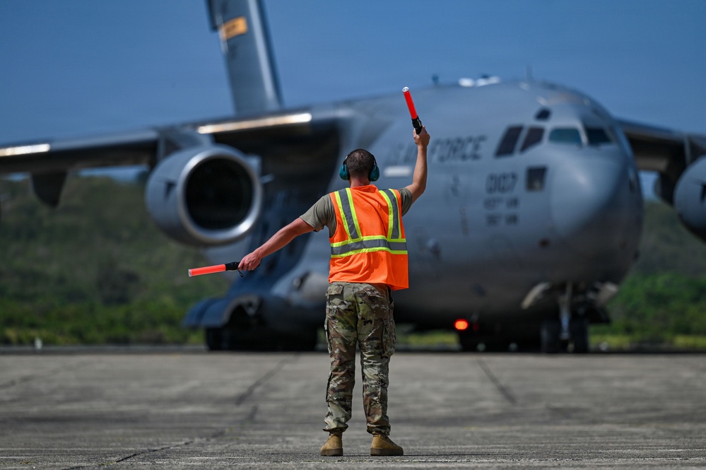 Joint Base Charleston C-17 lands in Puerto Rico in support of Venezuela
