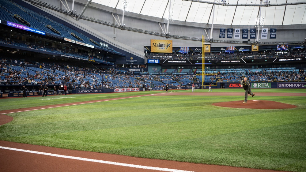 MacDill leaders recognized during Tampa Bay Rays America 250 celebration