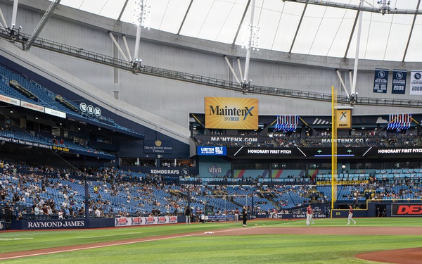 MacDill leaders recognized during Tampa Bay Rays America 250 celebration
