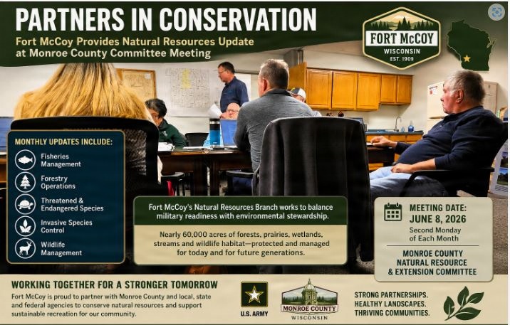 Fort McCoy shares natural resources accomplishments during June 2026 Monroe County committee meeting