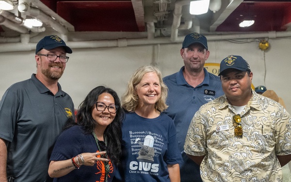 USS Missouri docents visit USS Theodore Roosevelt during RIMPAC 2026