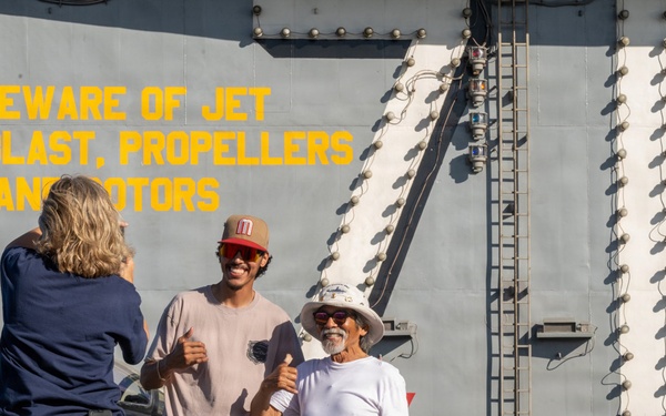 USS Missouri docents visit USS Theodore Roosevelt during RIMPAC 2026