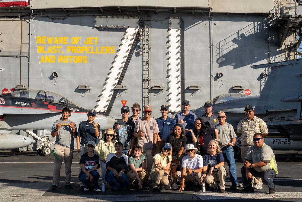 USS Missouri docents visit USS Theodore Roosevelt during RIMPAC 2026