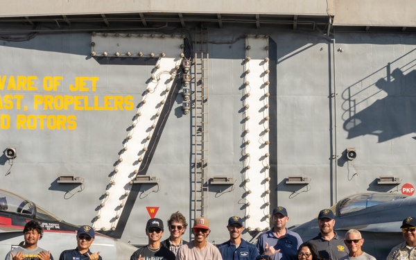 USS Missouri docents visit USS Theodore Roosevelt during RIMPAC 2026
