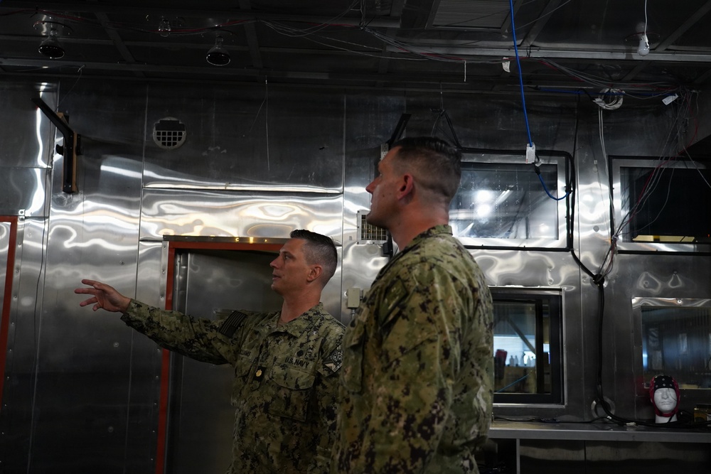 Command Master Chief for Naval Medical Research Command Visits NHRC