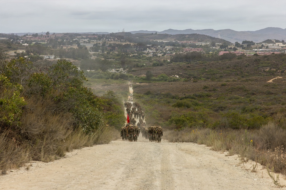 1st MLG Marines and Sailors celebrate unit birthday with a 5k Hike