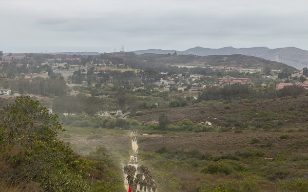 1st MLG Marines and Sailors celebrate unit birthday with a 5k Hike