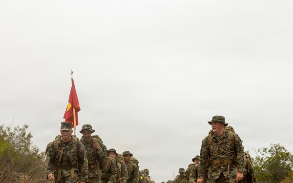 1st MLG Marines and Sailors celebrate unit birthday with a 5k Hike