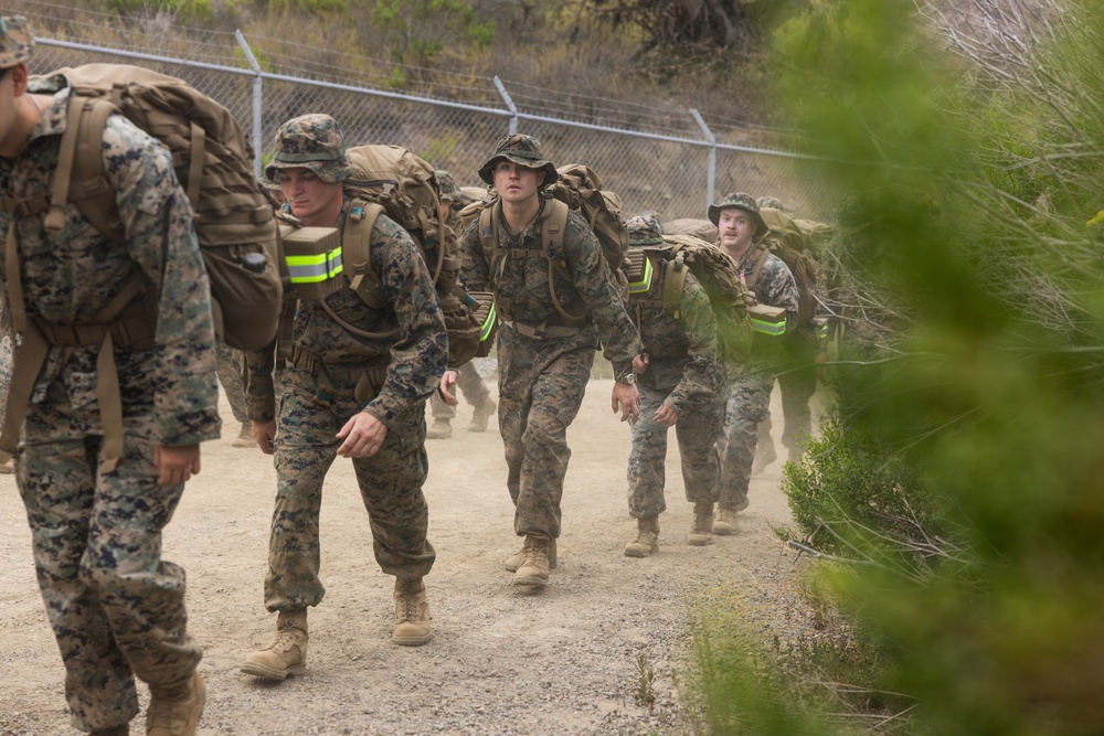 1st MLG Marines and Sailors celebrate unit birthday with a 5k Hike