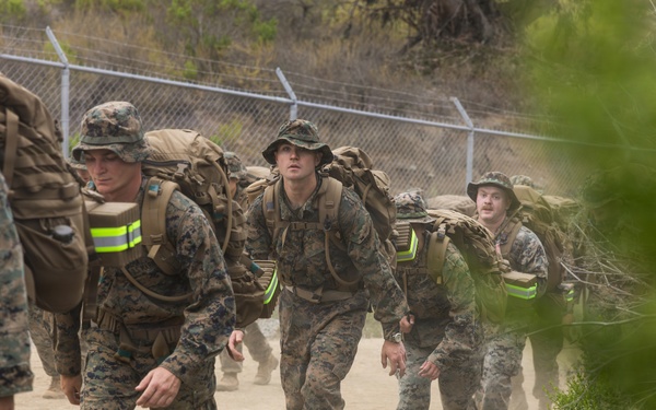 1st MLG Marines and Sailors celebrate unit birthday with a 5k Hike