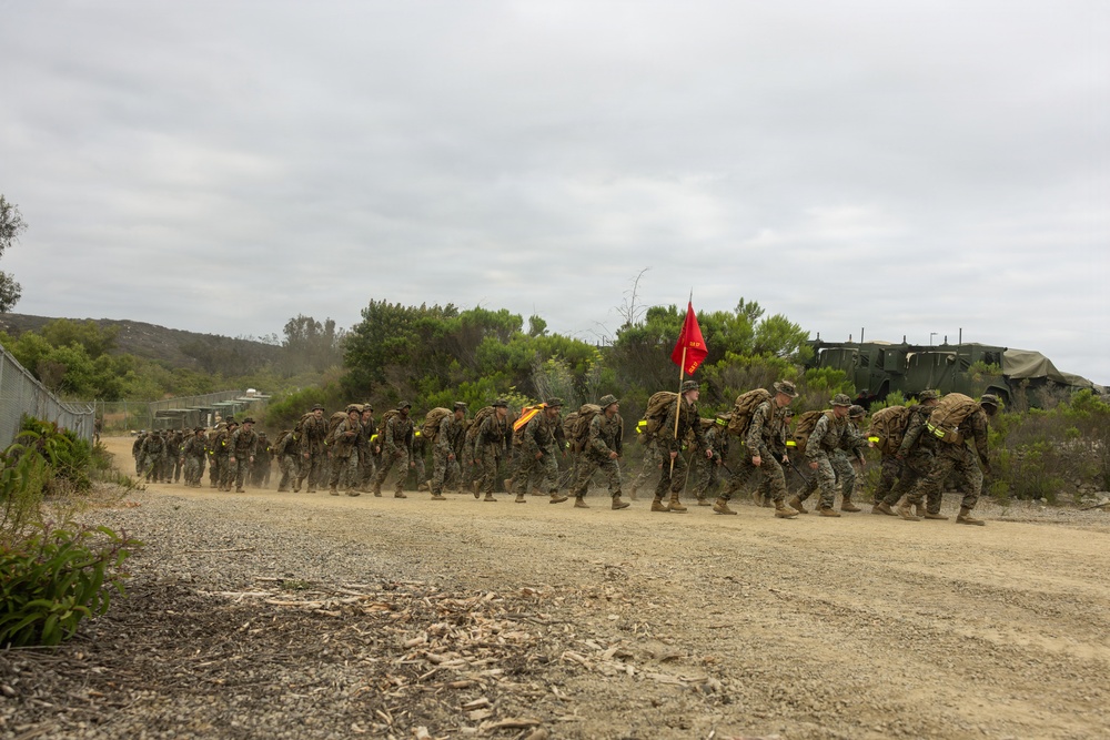 1st MLG Marines and Sailors celebrate unit birthday with a 5k Hike