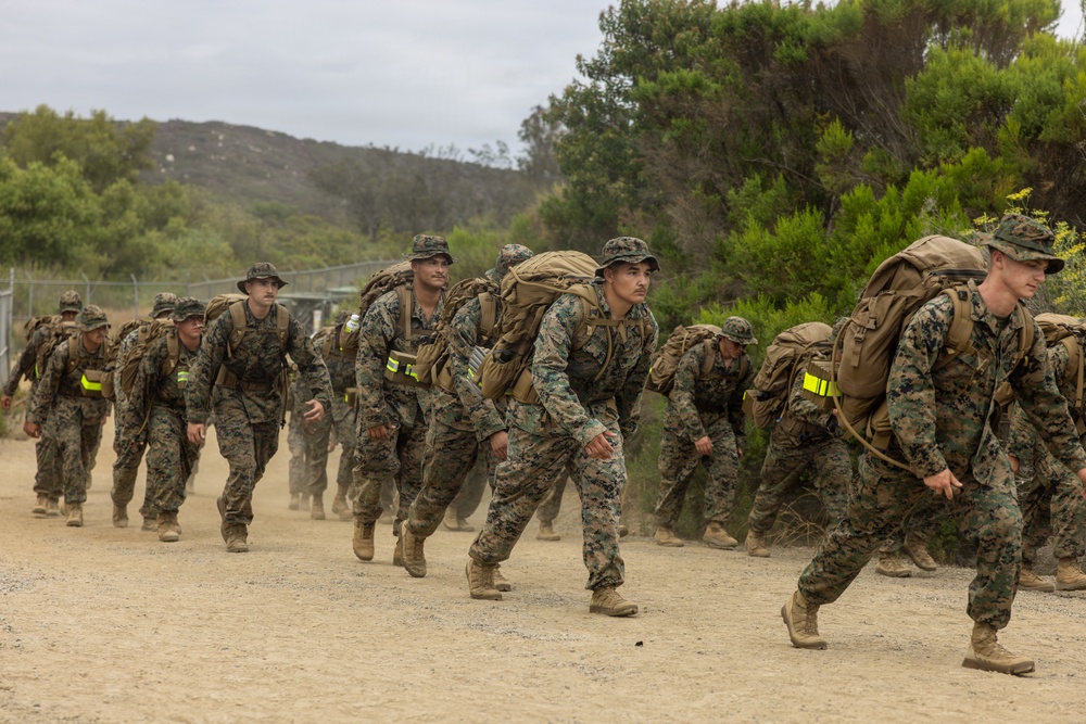 1st MLG Marines and Sailors celebrate unit birthday with a 5k Hike