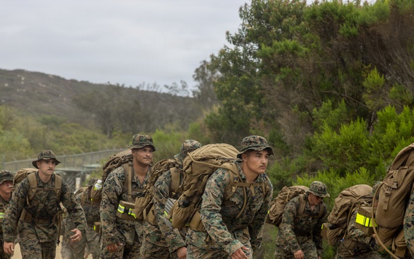 1st MLG Marines and Sailors celebrate unit birthday with a 5k Hike