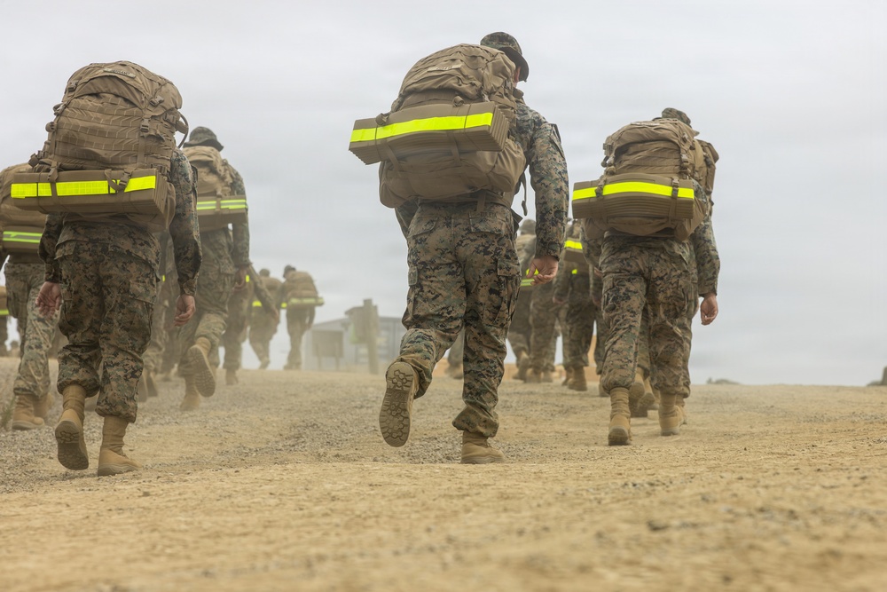 1st MLG Marines and Sailors celebrate unit birthday with a 5k Hike