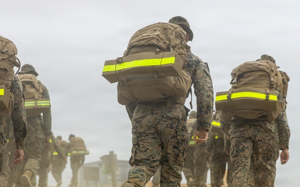 1st MLG Marines and Sailors celebrate unit birthday with a 5k Hike