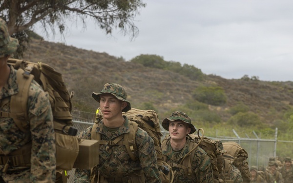 1st MLG Marines and Sailors celebrate unit birthday with a 5k Hike