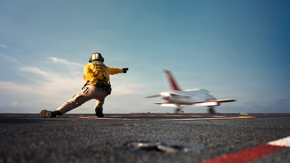 IKE conducts carrier qualifications with CNATRA