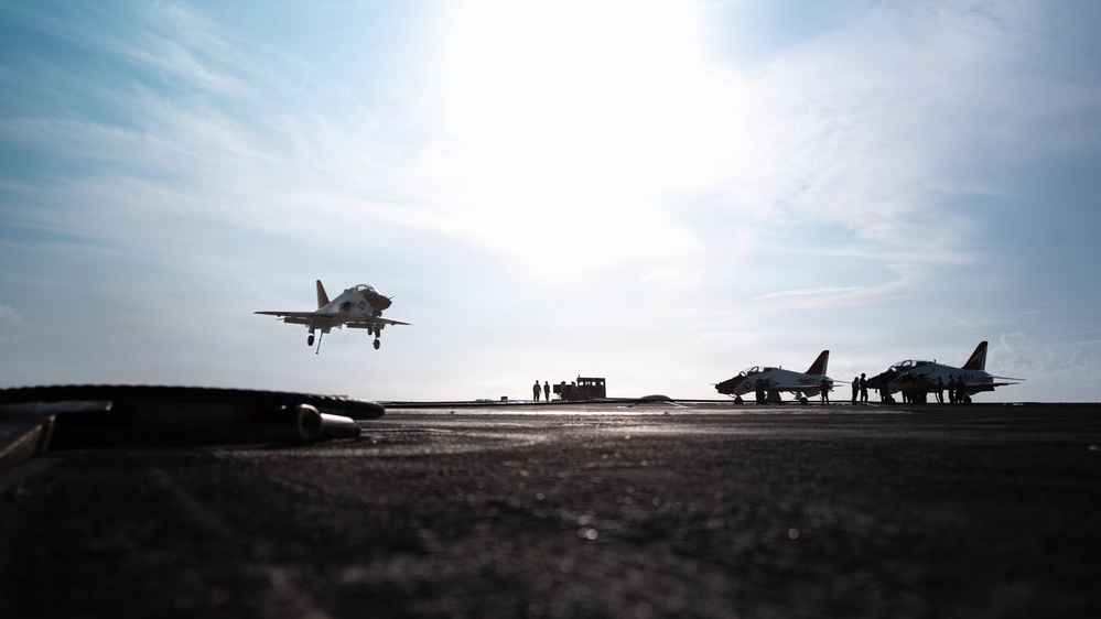 IKE conducts carrier qualifications with CNATRA