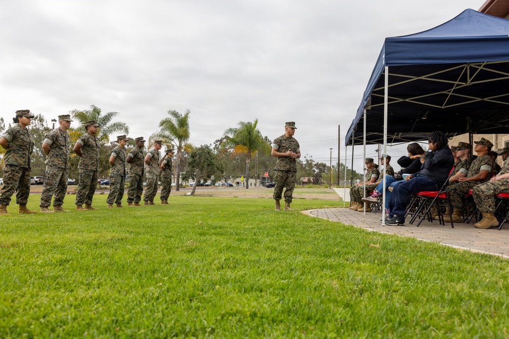 1st MLG recognizes Marines and Sailors during quarterly awards ceremony