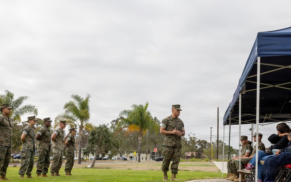 1st MLG recognizes Marines and Sailors during quarterly awards ceremony
