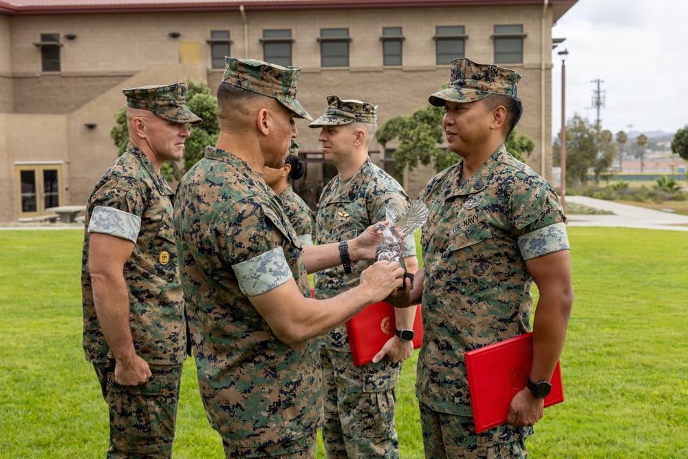 1st MLG recognizes Marines and Sailors during quarterly awards ceremony
