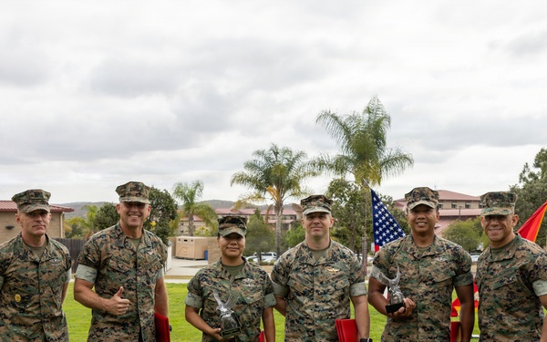 1st MLG recognizes Marines and Sailors during quarterly awards ceremony