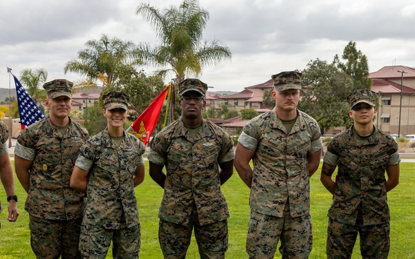 1st MLG recognizes Marines and Sailors during quarterly awards ceremony