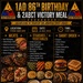 Strike hard, 1AD birthday flyers, 1AD birthday menu