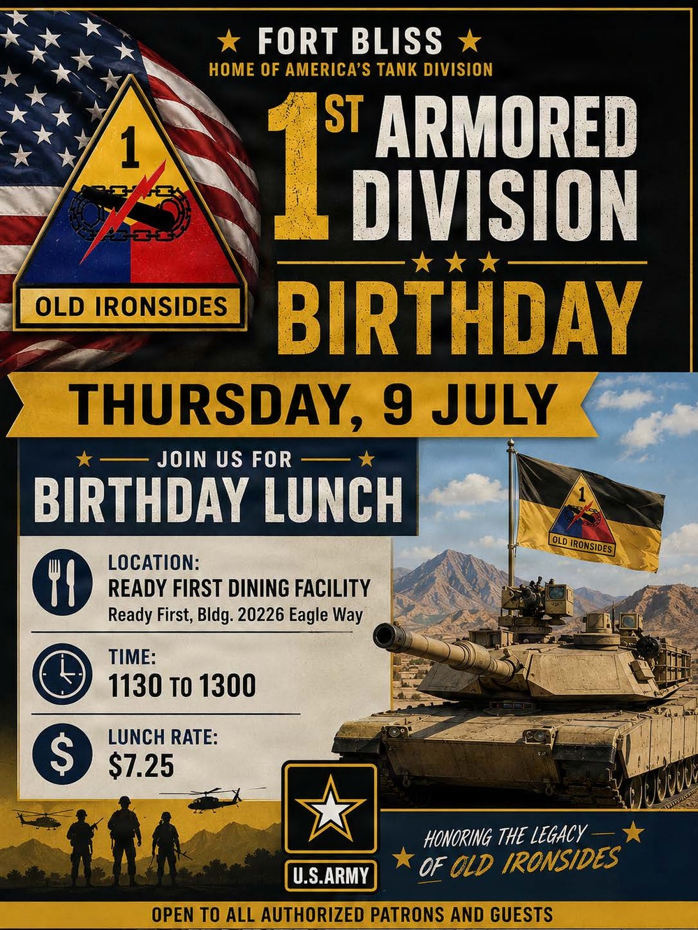 Bulldog, 1AD birthday flyer, 1AD birthday menu