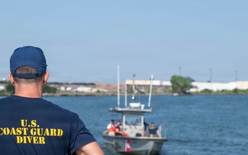 U.S. Coast Guard Dive Team Conducts Underwater Security Sweep for Sail 250