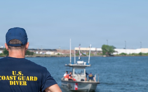 U.S. Coast Guard Dive Team Conducts Underwater Security Sweep for Sail 250