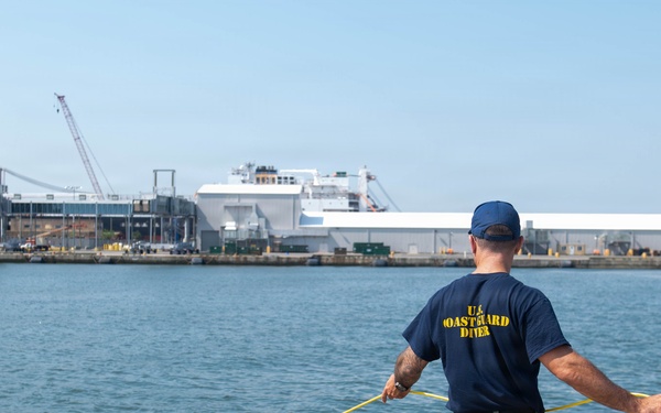 U.S. Coast Guard Dive Team Conducts Underwater Security Sweep for Sail 250
