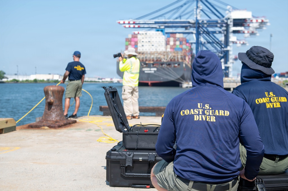 U.S. Coast Guard Dive Team Conducts Underwater Security Sweep for Sail 250