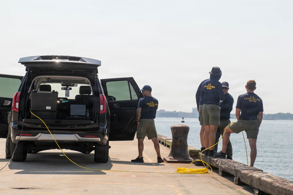 U.S. Coast Guard Dive Team Conducts Underwater Security Sweep for Sail 250