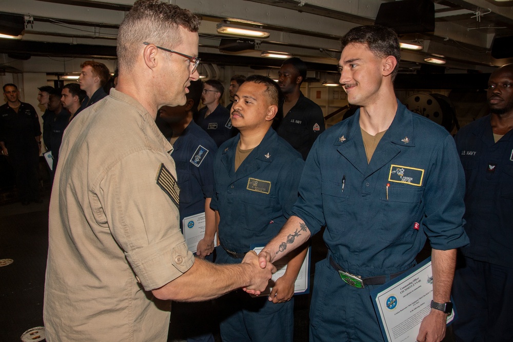 Nimitz Sailors Recieve Awards